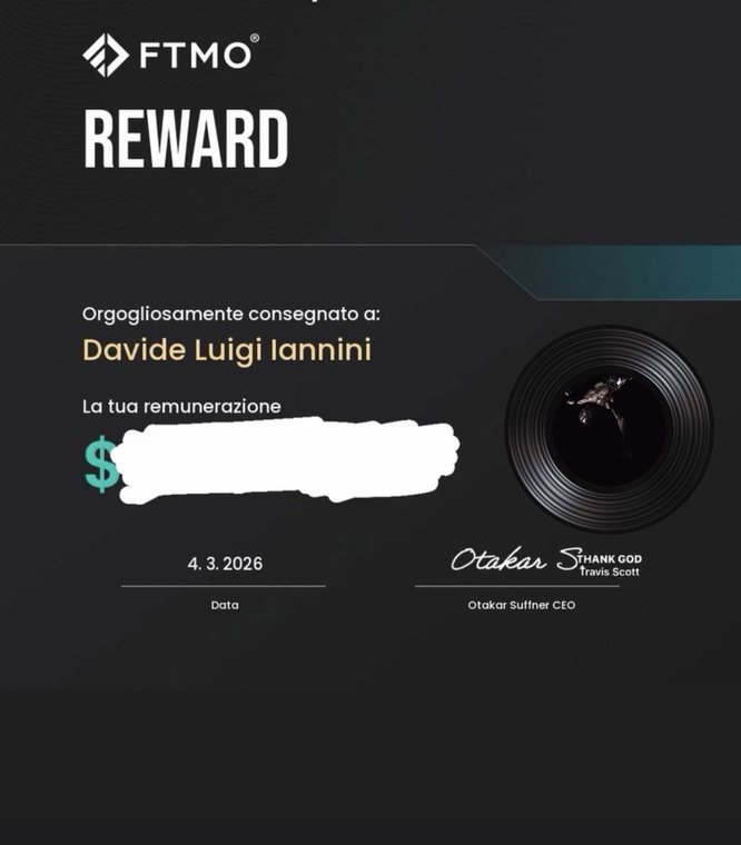 Certificato Reward FTMO